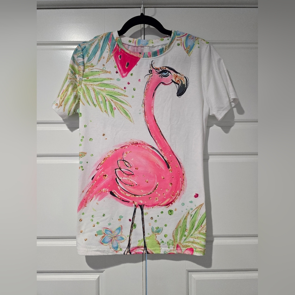 🦩 Tropical Flamingo Graphic Tee